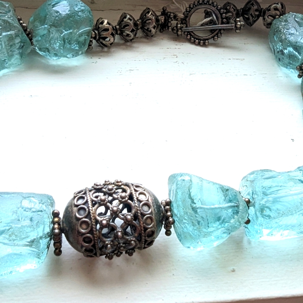 Blue Glass Necklace